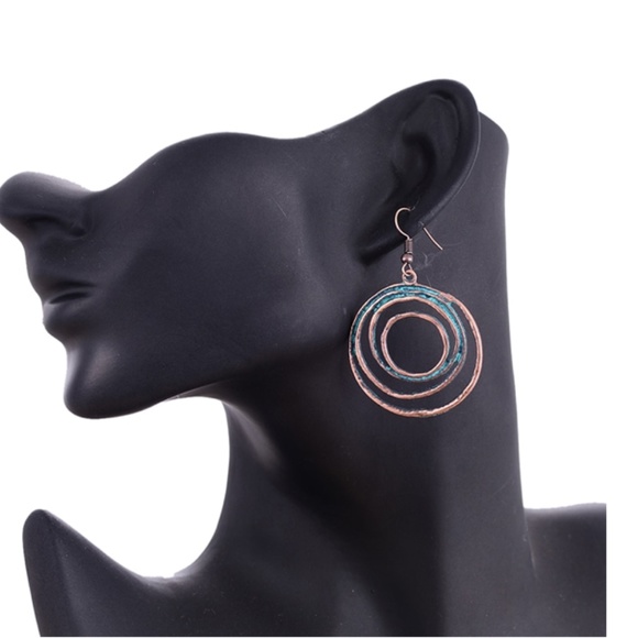 Vintage Bohemian Ethnic Dangle Earrings - Picture 4 of 9